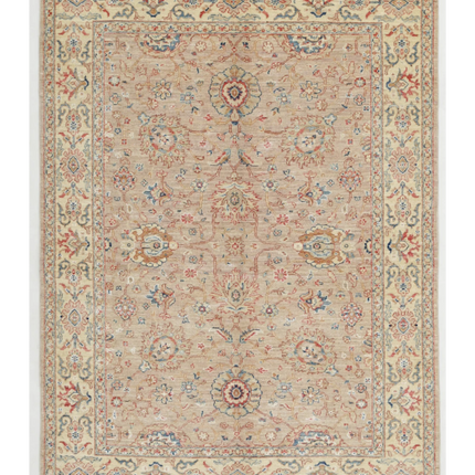 Hand Knotted Ziegler Wool Rug 4' 11" X 6' 9"