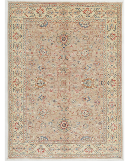 Hand Knotted Ziegler Wool Rug 4' 11" X 6' 9"