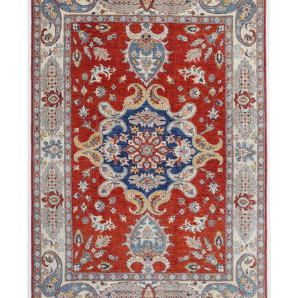 Hand Knotted Ziegler Wool Rug 5' 5" X 8' 0"