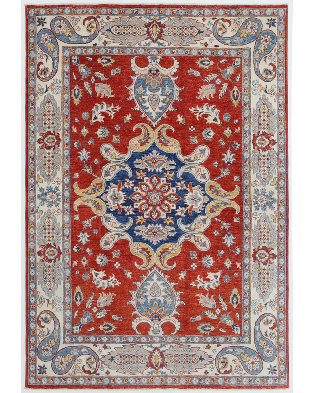 Hand Knotted Ziegler Wool Rug 5' 5" X 8' 0"
