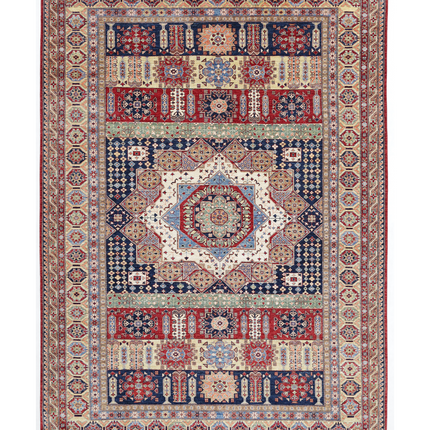 Hand Knotted Kazak Wool Rug 8' 8" X 12' 8"