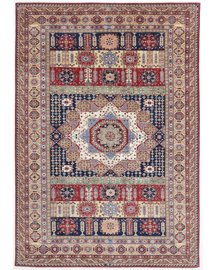 Hand Knotted Kazak Wool Rug 8' 8" X 12' 8"