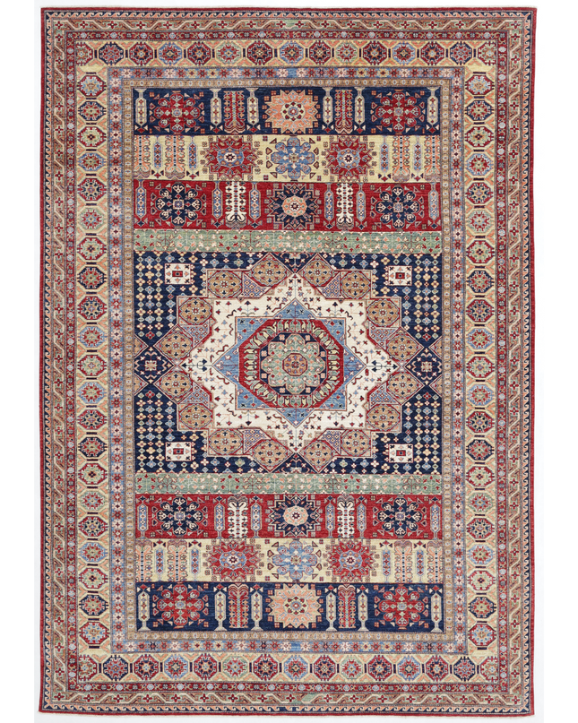 Hand Knotted Kazak Wool Rug 8' 8" X 12' 8"