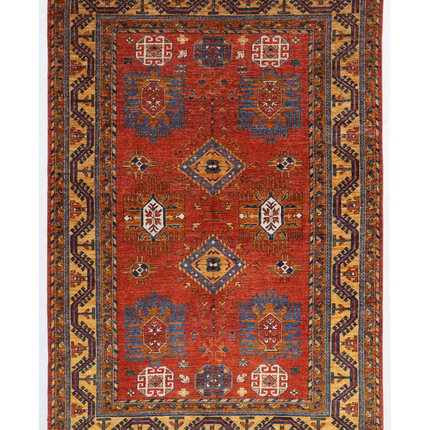 Hand Knotted Humna Wool Rug 6' 1" X 9' 2"