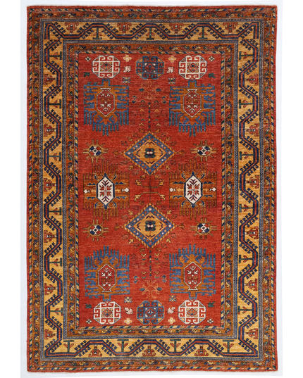 Hand Knotted Humna Wool Rug 6' 1" X 9' 2"