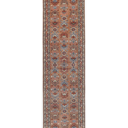 Hand Knotted Humna Wool Rug 3' 0" X 10' 6"