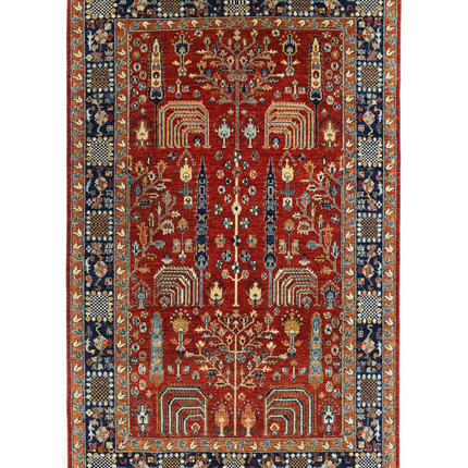 Hand Knotted Humna Wool Rug 5' 10" X 9' 5"