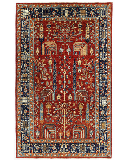 Hand Knotted Humna Wool Rug 5' 10" X 9' 5"