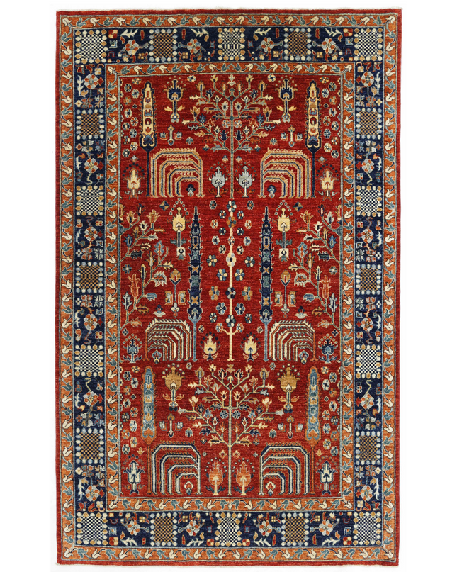 Hand Knotted Humna Wool Rug 5' 10" X 9' 5"