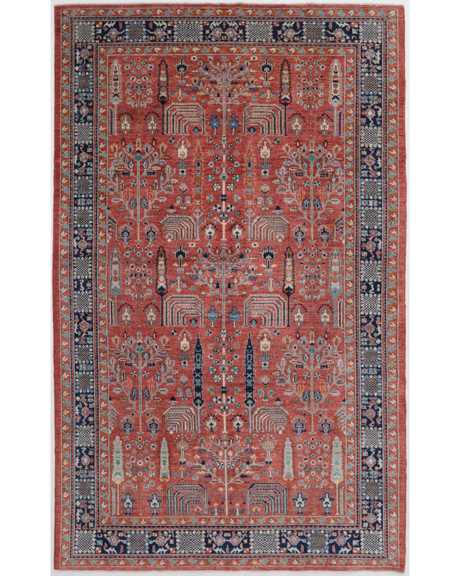 Hand Knotted Humna Wool Rug 8' 1" X 13' 2"