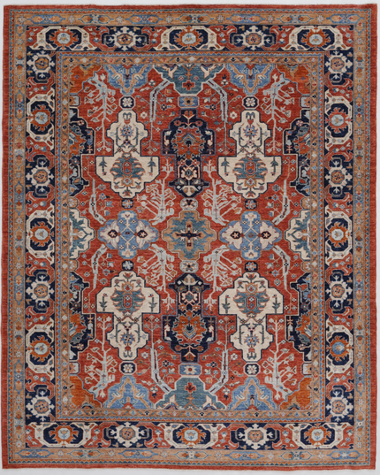Hand Knotted Humna Wool Rug 8' 0" X 9' 11"