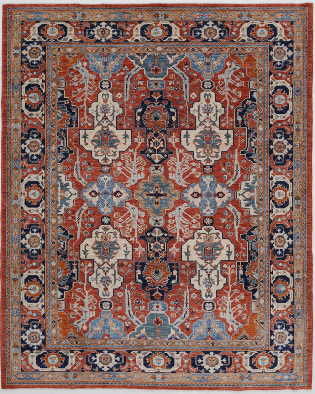 Hand Knotted Humna Wool Rug 8' 0" X 9' 11"