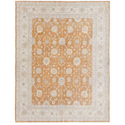 Hand Knotted Ziegler Wool Rug 8' 0" X 10' 1"