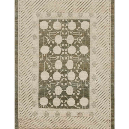 Hand Knotted Khotan Wool Rug 6' 1" X 9' 0"