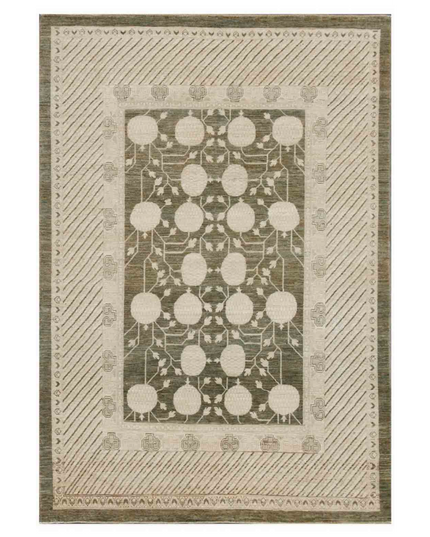 Hand Knotted Khotan Wool Rug 6' 1" X 9' 0"