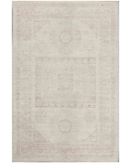 Hand Knotted Oushak Wool Rug 3' 11" X 6' 1"