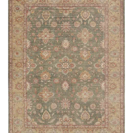 Hand Knotted Ziegler Wool Rug 9' 11" X 13' 10"