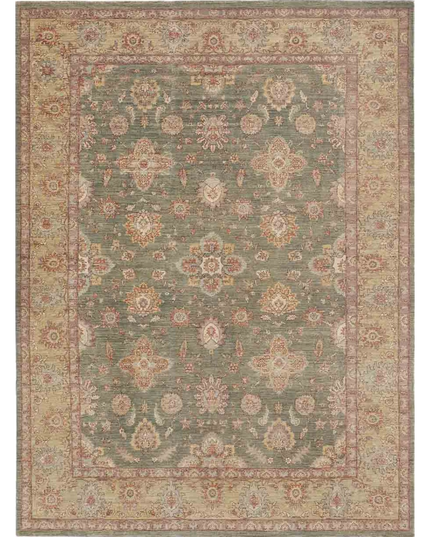 Hand Knotted Ziegler Wool Rug 9' 11" X 13' 10"