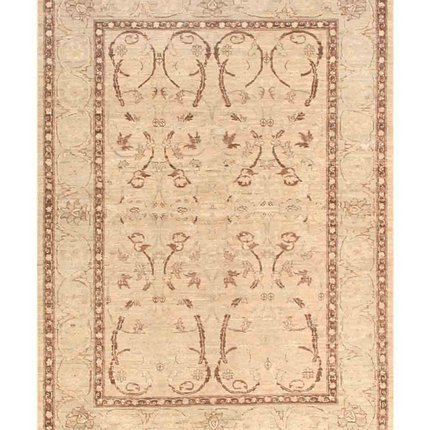 Hand Knotted Ziegler Wool Rug 4' 3" X 5' 10"