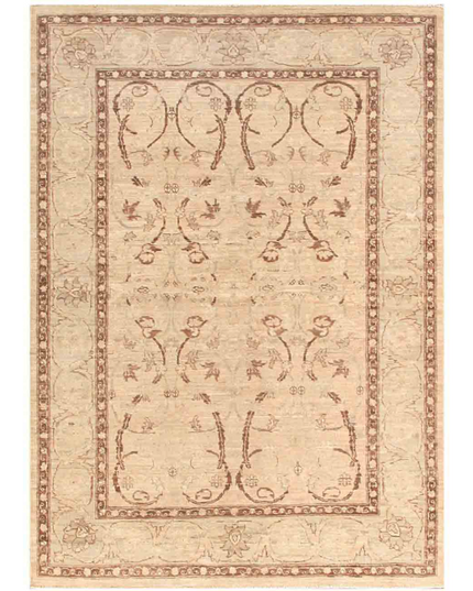 Hand Knotted Ziegler Wool Rug 4' 3" X 5' 10"