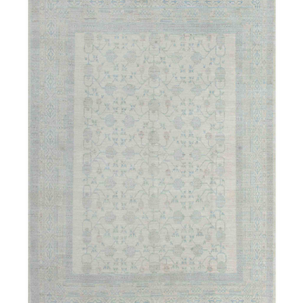 Hand Knotted Khotan Wool Rug 8' 0" X 11' 2"