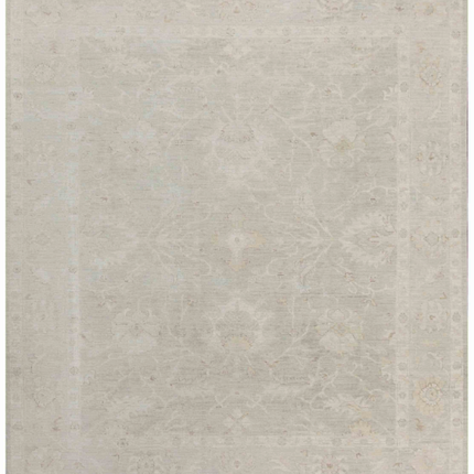 Hand Knotted Oushak Wool Rug 8' 8" X 10' 1"