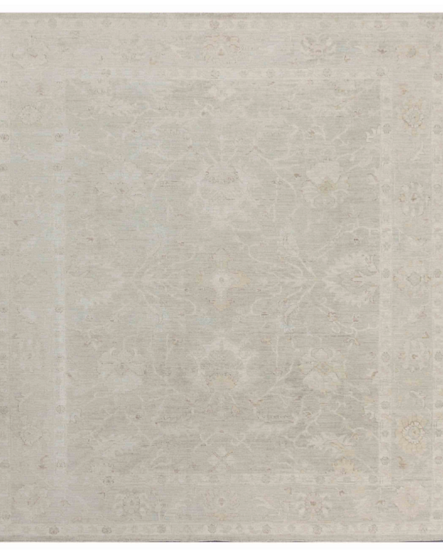 Hand Knotted Oushak Wool Rug 8' 8" X 10' 1"