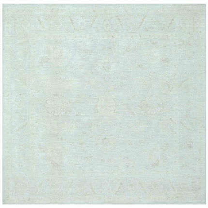 Hand Knotted Oushak Wool Rug 8' 0" X 8' 2"