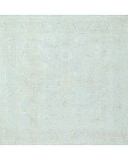 Hand Knotted Oushak Wool Rug 8' 0" X 8' 2"