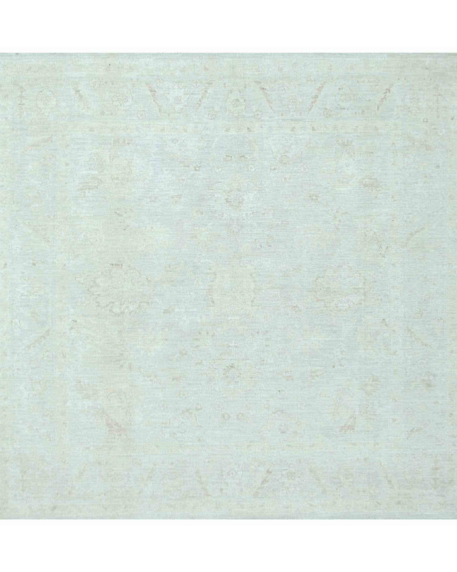 Hand Knotted Oushak Wool Rug 8' 0" X 8' 2"
