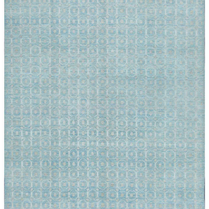 Hand Knotted Artemix Wool & Silk Rug 8' 1" X 9' 9"