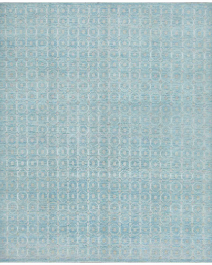 Hand Knotted Artemix Wool & Silk Rug 8' 1" X 9' 9"