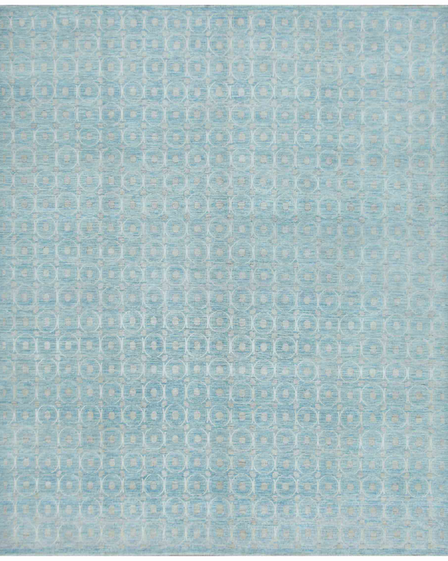 Hand Knotted Artemix Wool & Silk Rug 8' 1" X 9' 9"
