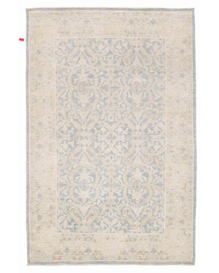 Hand Knotted Ziegler Wool Rug 4' 2" X 6' 3"
