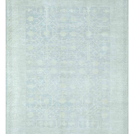 Hand Knotted Oushak Wool Rug 9' 1" X 11' 6"