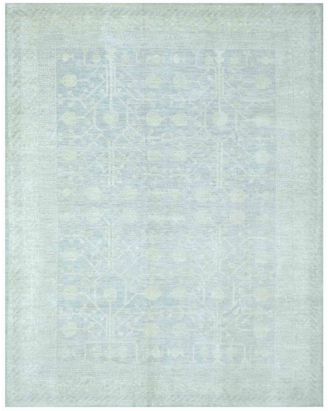 Hand Knotted Oushak Wool Rug 9' 1" X 11' 6"