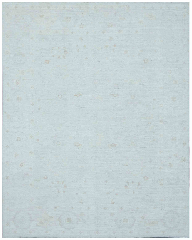 Hand Knotted Oushak Wool Rug 8' 2" X 10' 3"