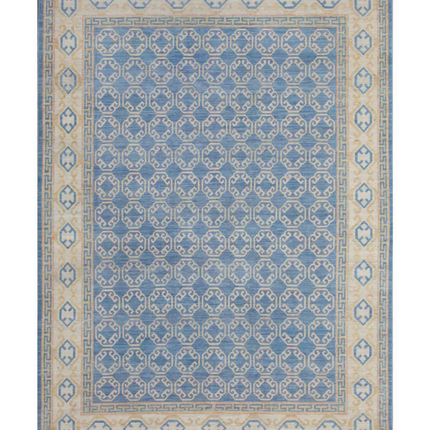 Hand Knotted Khotan Wool Rug 8' 10" X 12' 2"