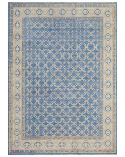 Hand Knotted Khotan Wool Rug 8' 10" X 12' 2"