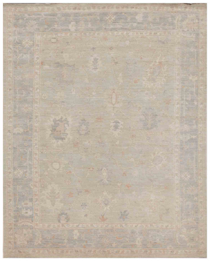 Hand Knotted Oushak Wool Rug 8' 2" X 10' 1"