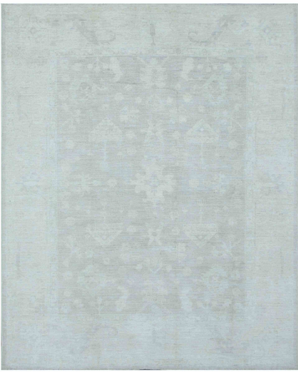 Hand Knotted Oushak Wool Rug 8' 3" X 10' 2"