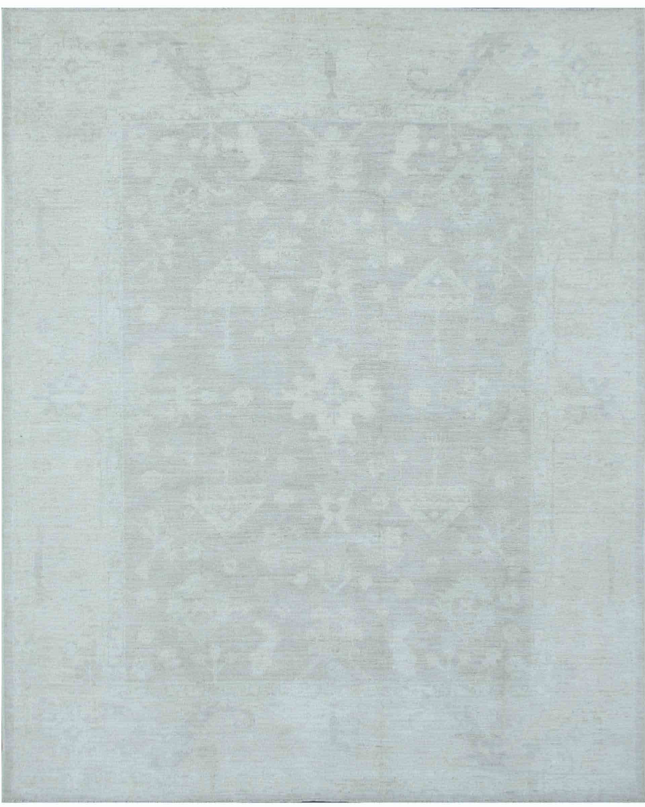 Hand Knotted Oushak Wool Rug 8' 3" X 10' 2"