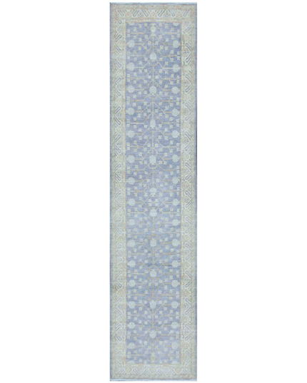 Hand Knotted Khotan Wool Rug 3' 0" X 12' 8"