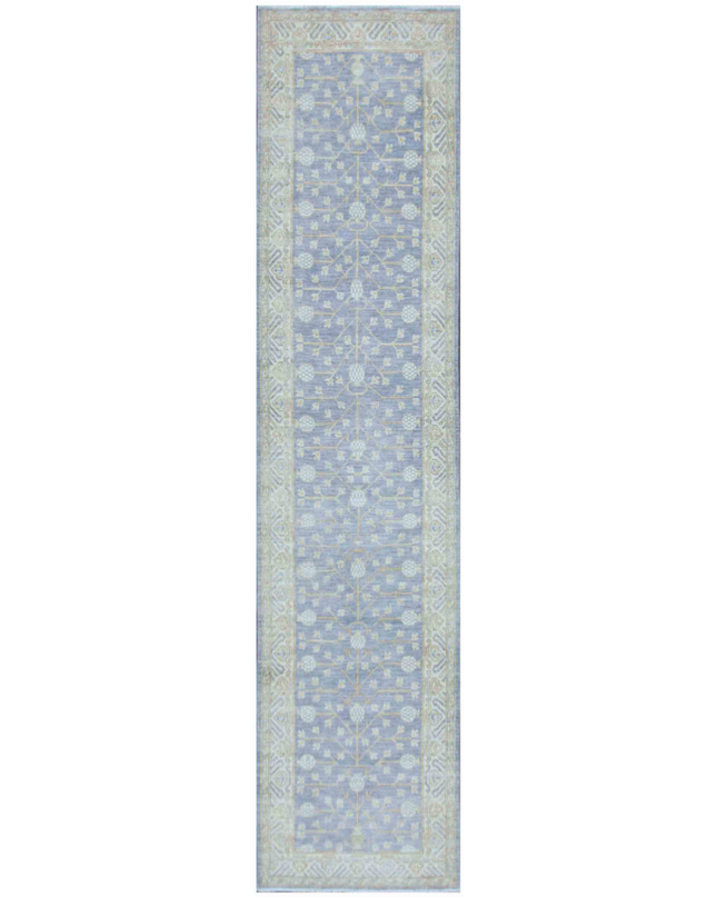 Hand Knotted Khotan Wool Rug 3' 0" X 12' 8"