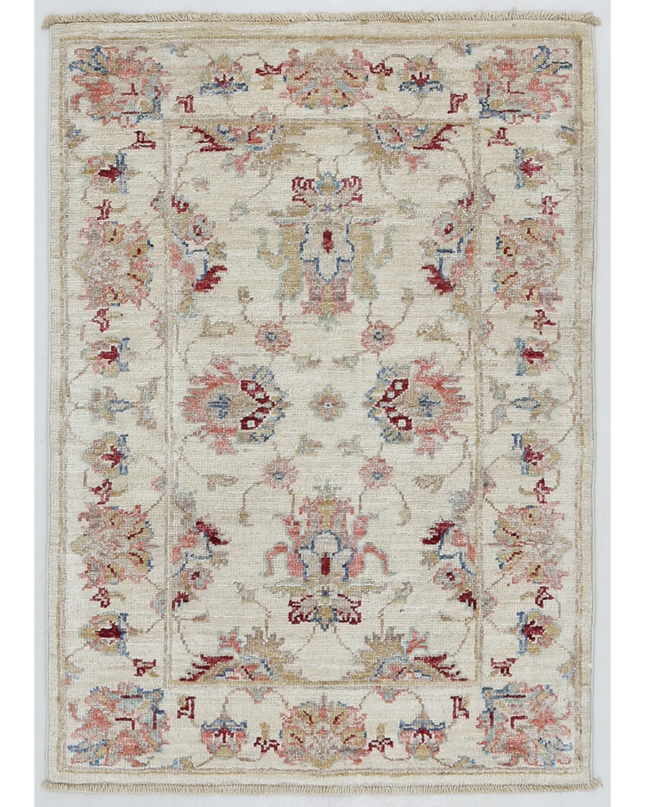 Hand Knotted Ziegler Wool Rug 2' 0" X 2' 10"