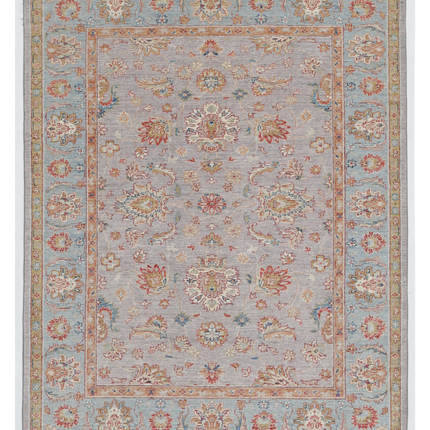 Hand Knotted Ziegler Wool Rug 5' 1" X 6' 4"