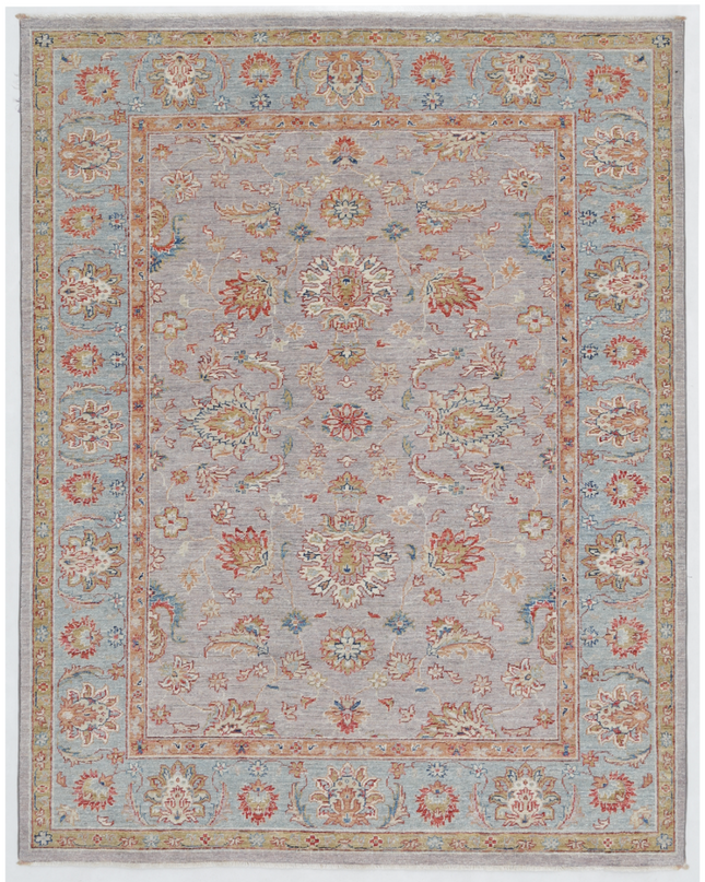 Hand Knotted Ziegler Wool Rug 5' 1" X 6' 4"