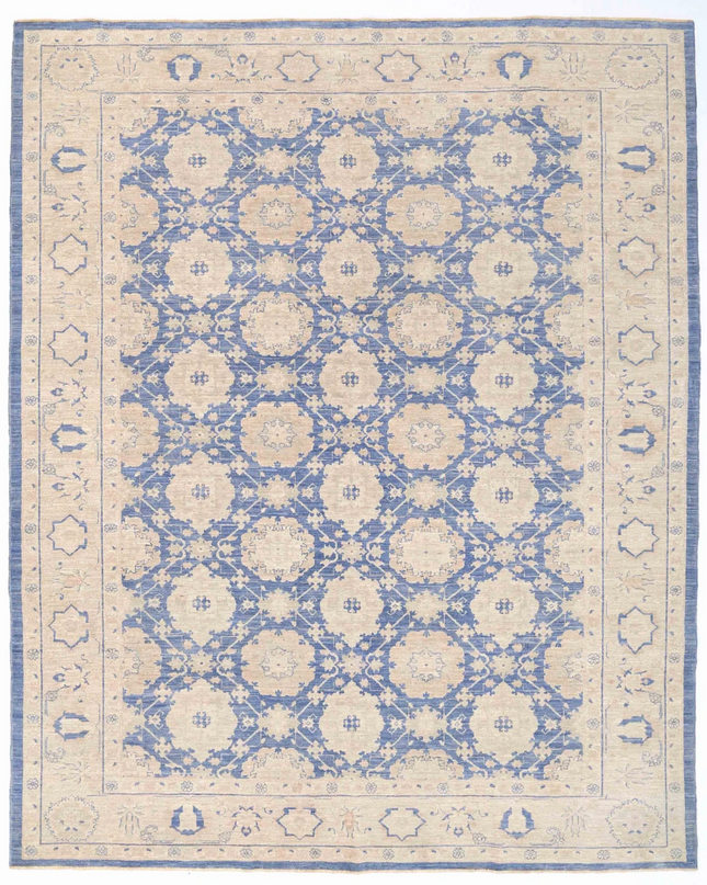Hand Knotted Ziegler Wool Rug 8' 1" X 10' 2"
