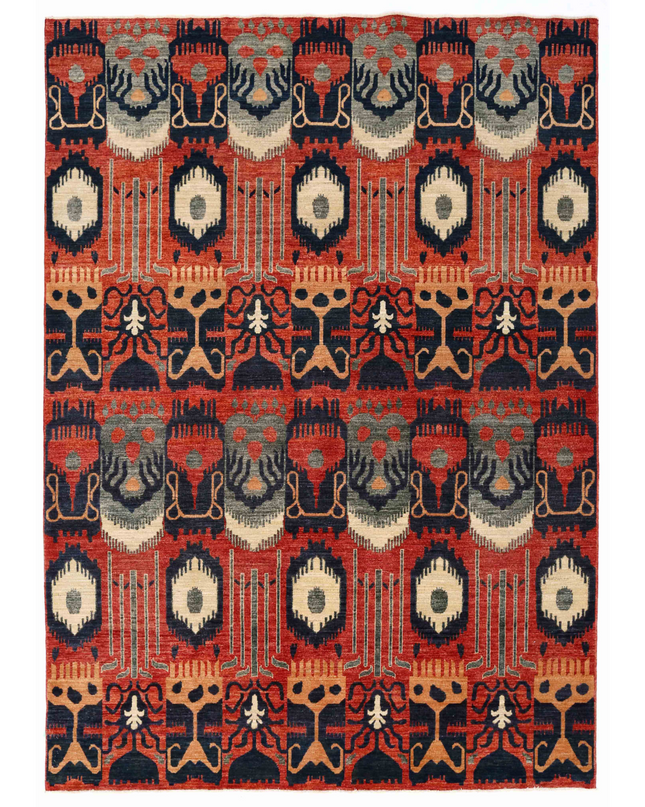 Hand Knotted Artemix Wool Rug 6' 8" X 9' 9"