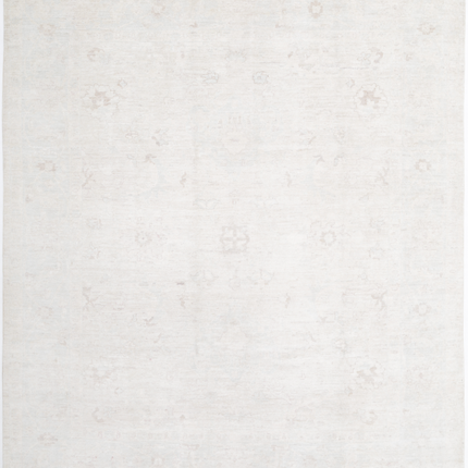 Hand Knotted Oushak Wool Rug 8' 1" X 9' 6"